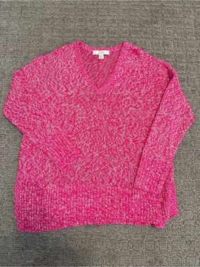 Lilly Pulitzer Pink Marled V-Neck Sweater